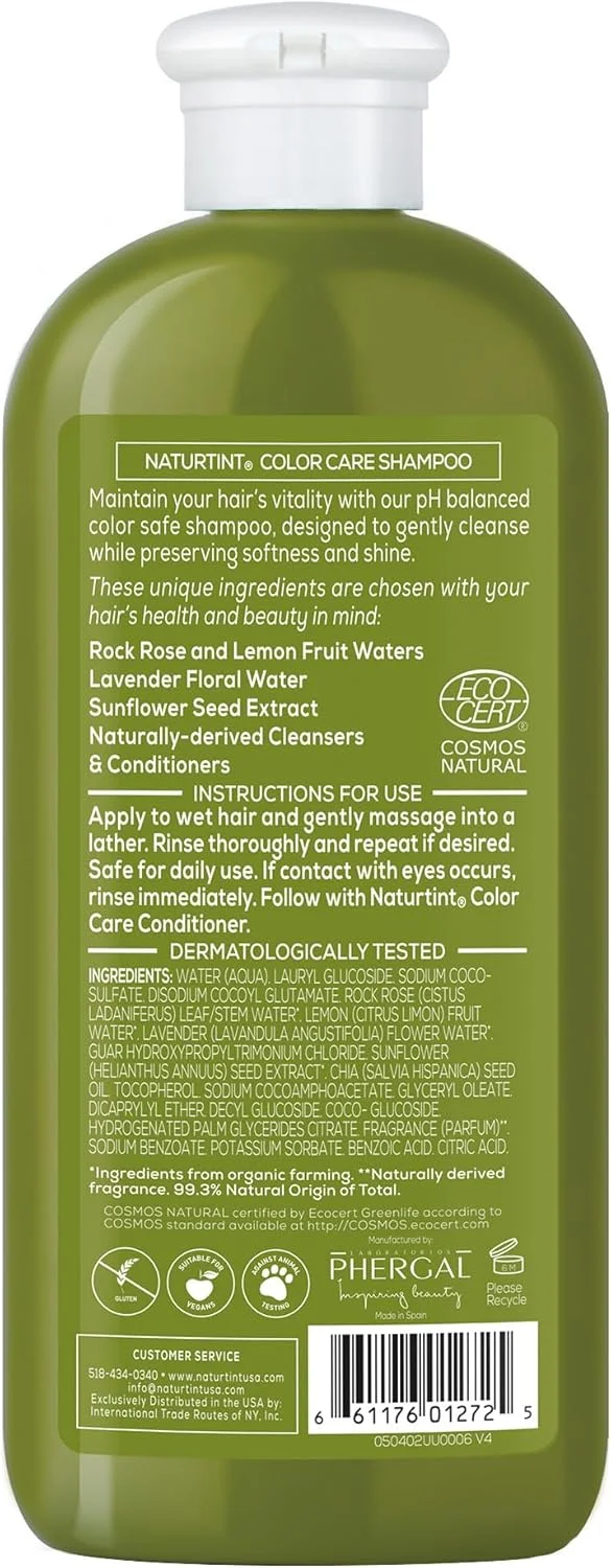 شامپو مراقبت از رنگ مو نچرالینت، مناسب موهای رنگ شده، خشک یا معمولی، فرموله شده برای حفظ شادابی بدون پارابن، سدیم لوریل سولفات یا سدیم لورت سولفات شامپو مراقبت از رنگ مو نچرالینت، مناسب موهای رنگ شده، خشک یا معمولی، فرموله شده برای حفظ شادابی بدون پارابن، سدیم لوریل سولفات یا سدیم لورت سولفات