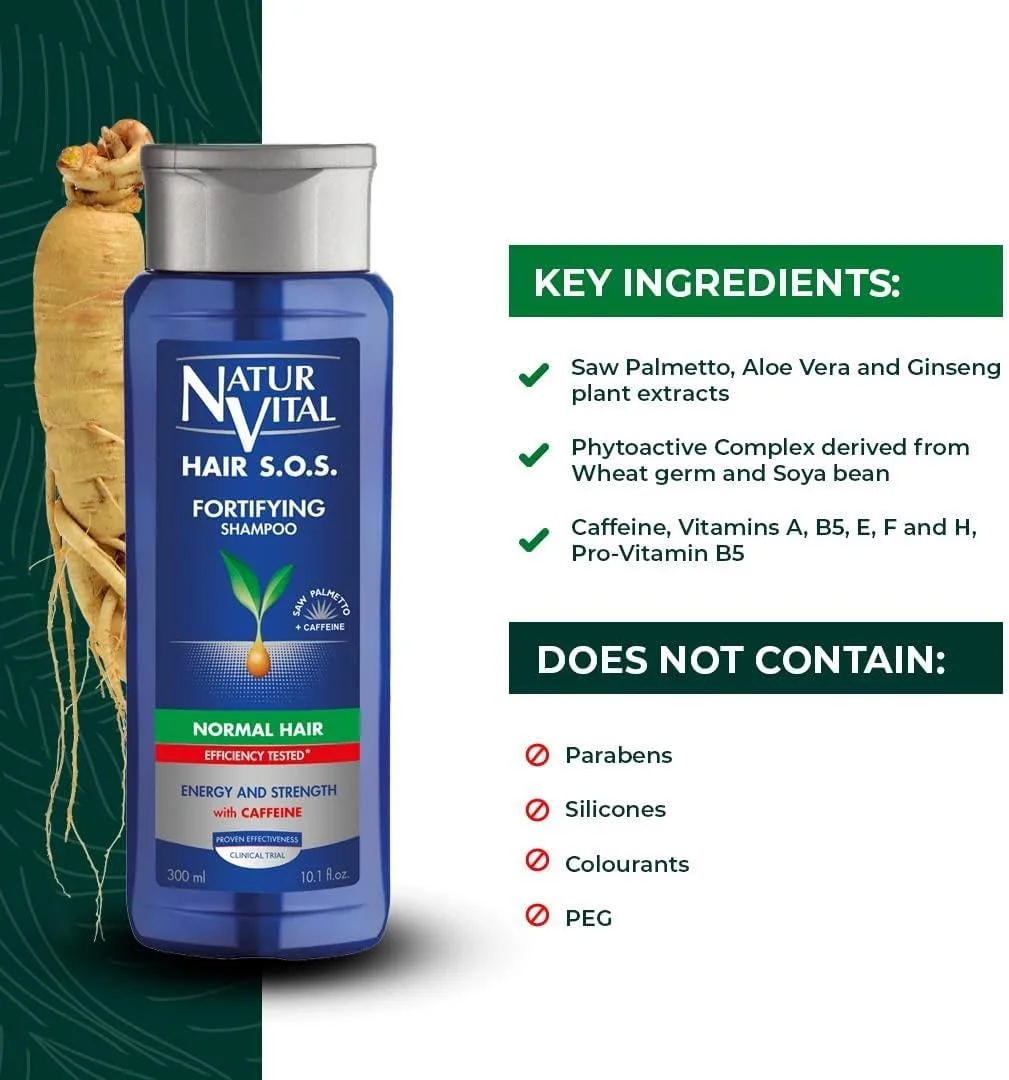 شامپو ضد ریزش موی نرمال ناتور ویتال 300 میلی لیتر