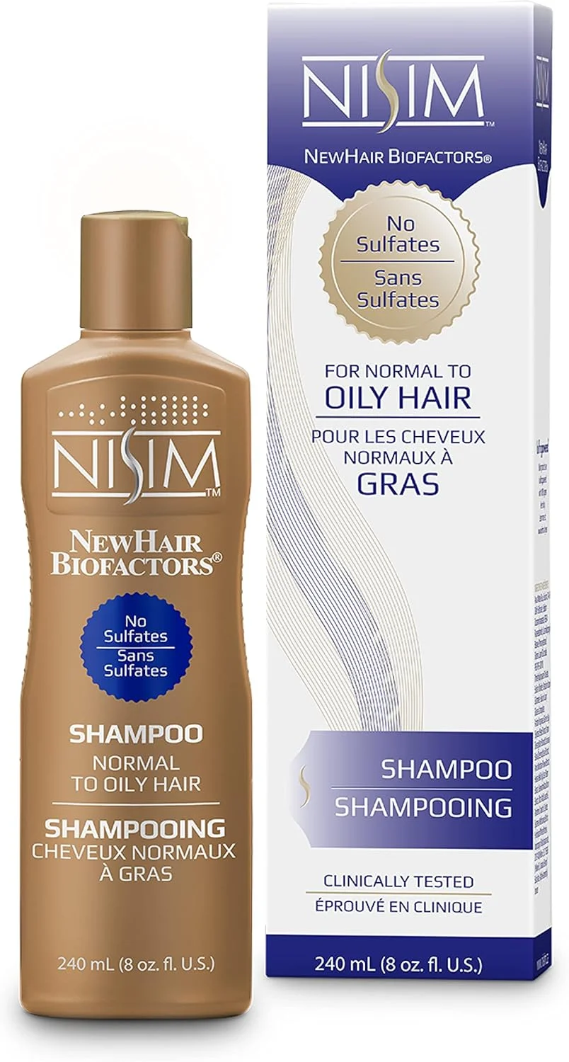 شامپو موهای چرب تا معمولی Nisim NewHair Biofactors - بدون سولفات 240ml/8oz