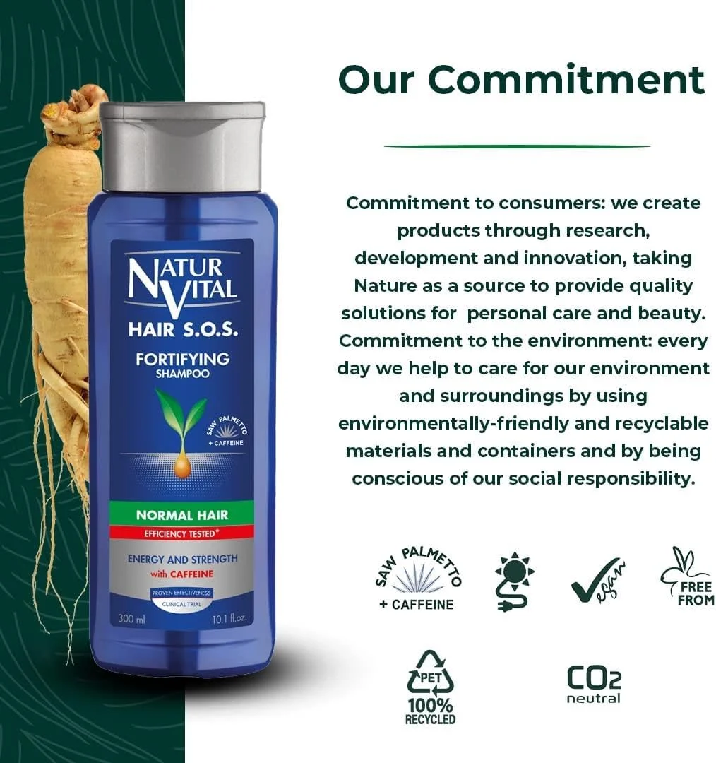 شامپو ضد ریزش موی نرمال ناتور ویتال 300 میلی لیتر