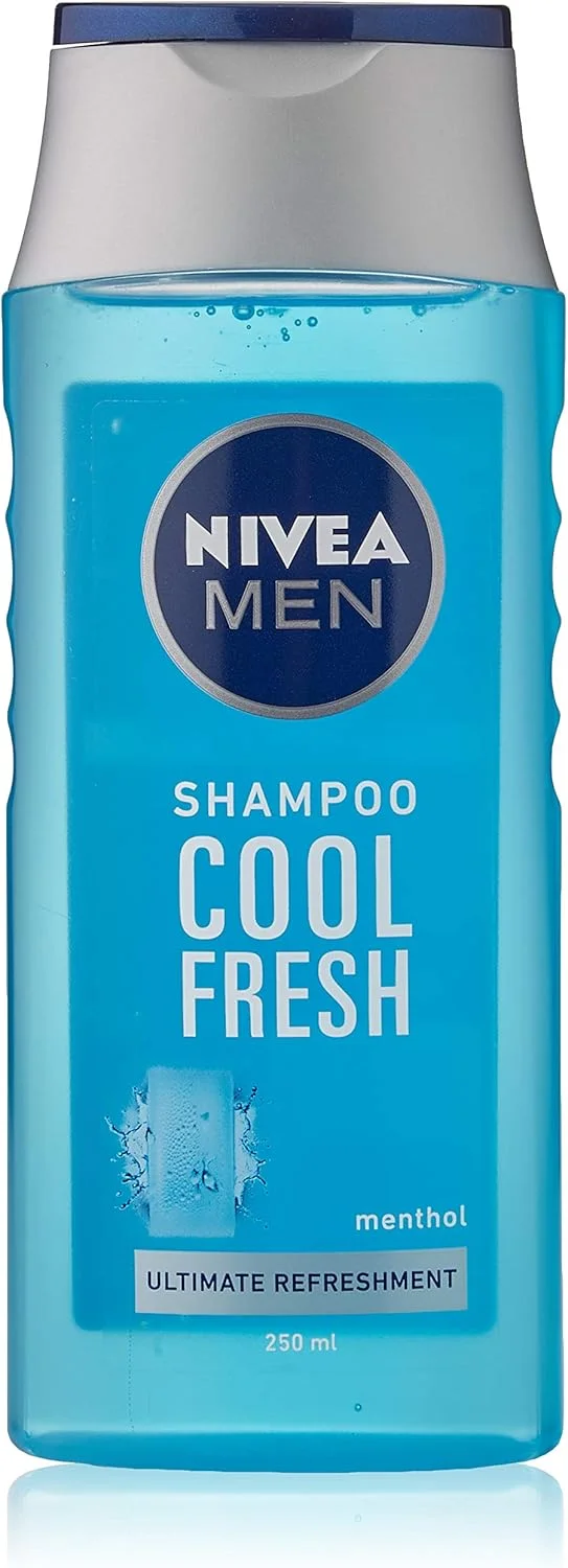 شامپو خنک کننده مردانه نیوآ مدل Cool Fresh حجم 250 میلی لیتر، شامپو روزانه مردانه، مراقبت از موی خنک و با طراوت، شامپو منتول مناسب برای موهای معمولی تا چرب