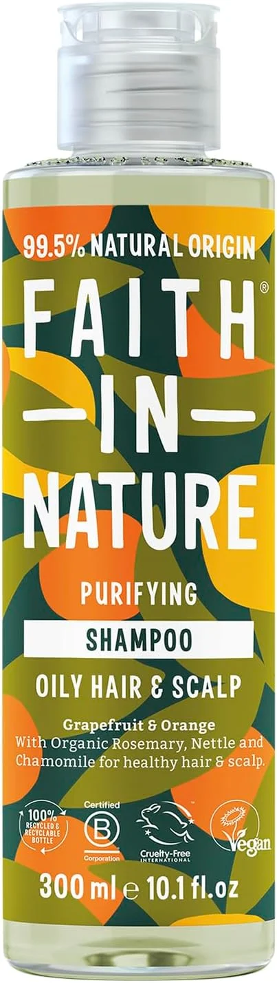 شامپو گریپ فروت و پرتقال طبیعی Faith In Nature، 300 میلی لیتر، انرژی بخش، وگان و بدون تست حیوانی، بدون SLS یا پارابن، برای موهای معمولی تا چرب شامپو گریپ فروت و پرتقال طبیعی Faith In Nature، 300 میلی لیتر، انرژی بخش، وگان و بدون تست حیوانی، بدون SLS یا پارابن، برای موهای معمولی تا چرب