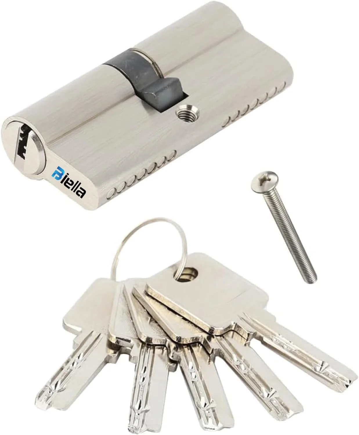 سیلندر قفل درب بیلا 70 میلی متر (35-35) با 5 کلید کامپیوتری ضد زنگ مناسب برای درب های چوبی و درب های آلومینیومی