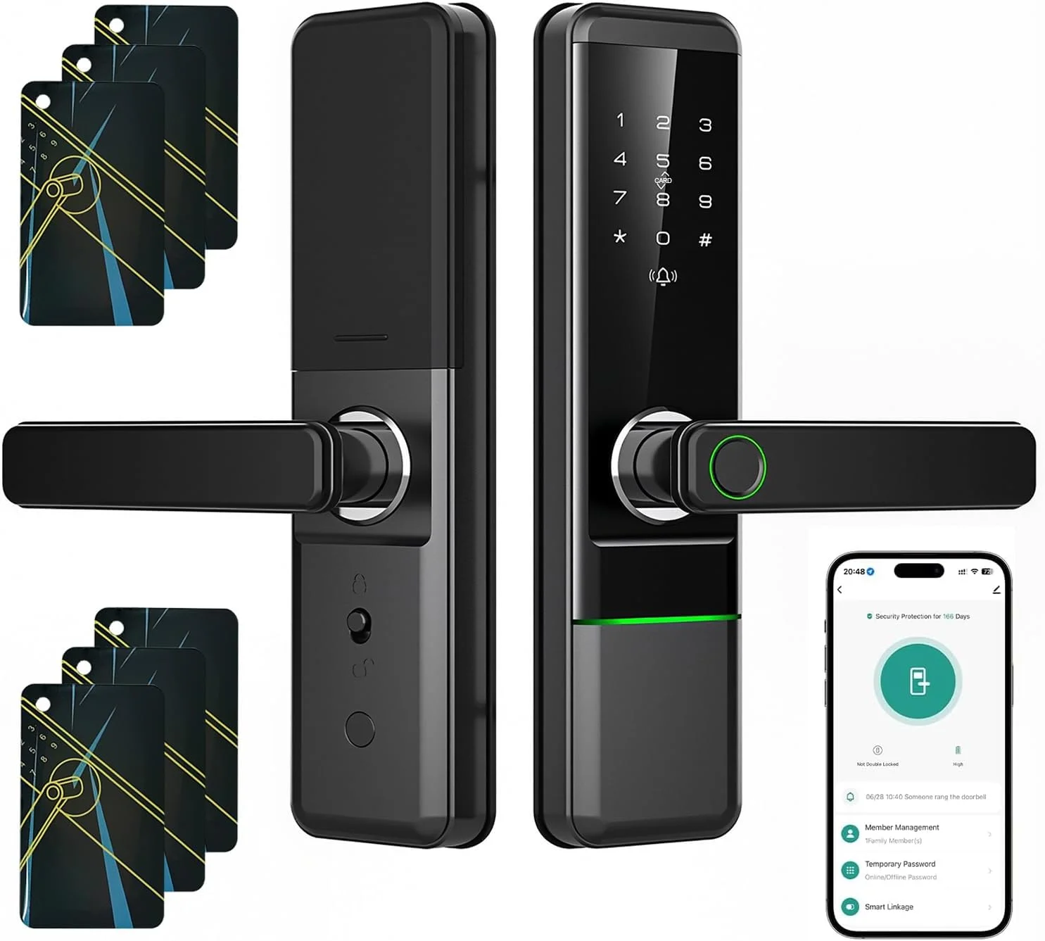 قفل درب اثر انگشتی هوشمند Begally برای برنامه Tuya، قفل درب صفحه کلید با دستگیره، قفل درب الکترونیکی اثر انگشتی، قفل هوشمند آلیاژ آلومینیوم برای خانه، دفتر و آپارتمان (مشکی-A) قفل درب اثر انگشتی هوشمند Begally برای برنامه Tuya، قفل درب صفحه کلید با دستگیره، قفل درب الکترونیکی اثر انگشتی، قفل هوشمند آلیاژ آلومینیوم برای خانه، دفتر و آپارتمان (مشکی-A)