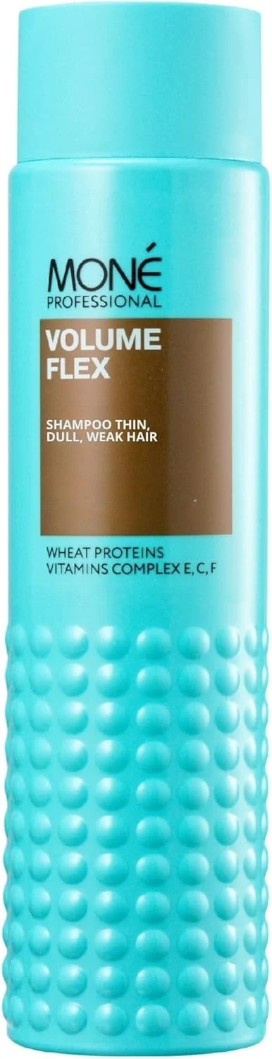 شامپو حجم دهنده موهای نازک، کم پشت و ضعیف Mone PROFESSIONAL – حجم و نرمی سبک با پروتئین گندم + ویتامین های E، C و F – pH 6.0 – 300 میلی لیتر شامپو حجم دهنده موهای نازک، کم پشت و ضعیف Mone PROFESSIONAL – حجم و نرمی سبک با پروتئین گندم + ویتامین های E، C و F – pH 6.0 – 300 میلی لیتر