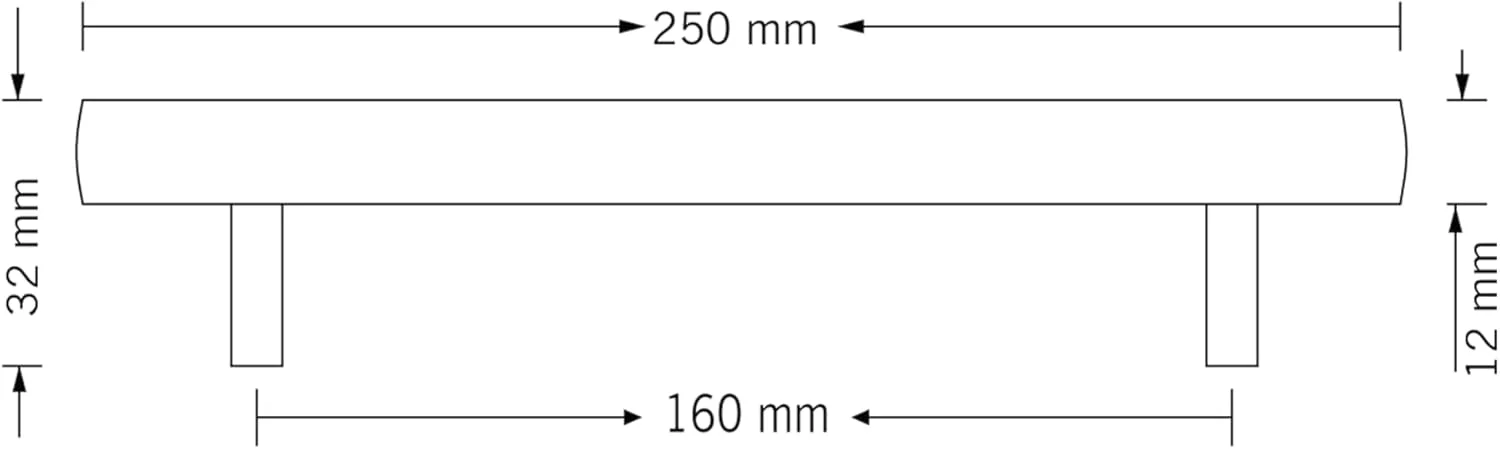 دستگیره کشویی استیل ضد زنگ ممتاز Cincinno Stellarum – مناسب برای خانه و محل کار، محافظت در برابر اشعه ماوراء بنفش، تست شده با اسپری نمک (مشکی مات، 250x12x32 میلی متر)