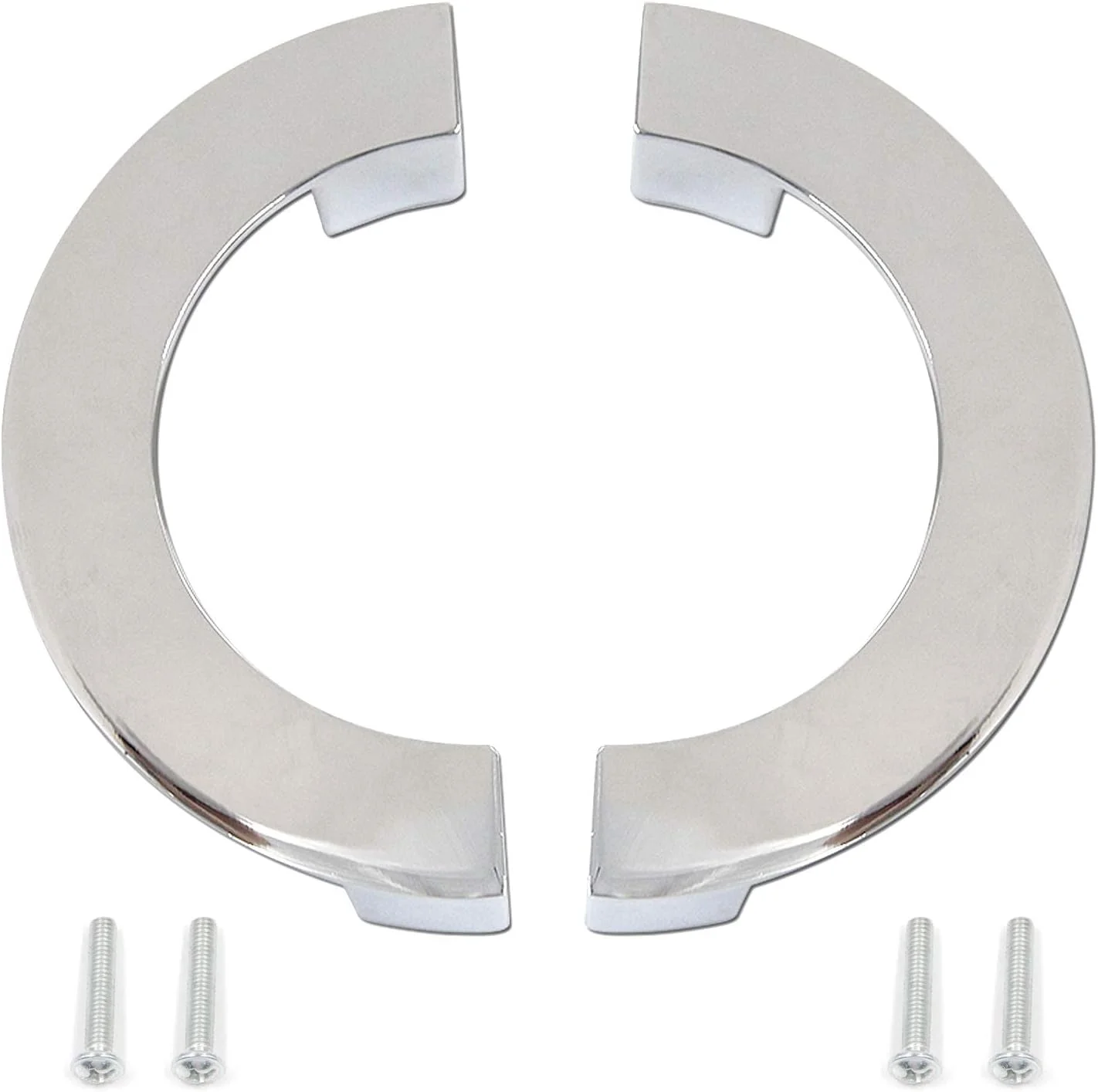 دستگیره کششی نیم دایره ای نقره ای Geesatis، 2 عدد، دستگیره مینیمالیستی مدرن برای کمد، کابینت، درب کمد و کشو، به همراه پیچ های نصب، فاصله سوراخ تا سوراخ 96 میلی متر / 3.8 اینچ