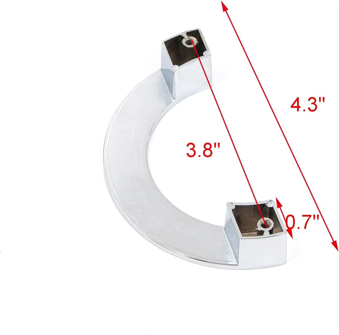 دستگیره کششی نیم دایره ای نقره ای Geesatis، 2 عدد، دستگیره مینیمالیستی مدرن برای کمد، کابینت، درب کمد و کشو، به همراه پیچ های نصب، فاصله سوراخ تا سوراخ 96 میلی متر / 3.8 اینچ