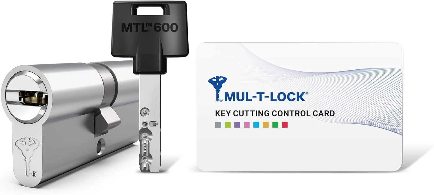 سیلندر برنجی پروفیل یورو Mul-T-Lock MTL600، 40x40، سیلندر امنیتی بالا با کلیدهای محافظت شده ثبت اختراع، نیکل ساتن