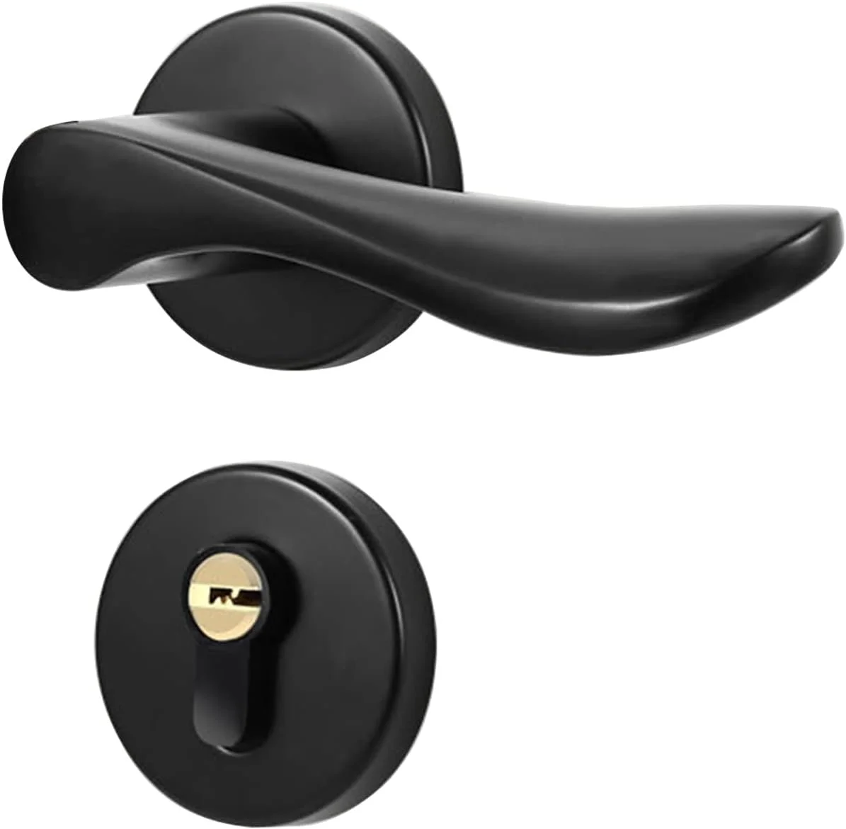 دستگیره اهرمی درب آلیاژ آلومینیوم سنگین MARSTARKAVY با قفل برای فضای داخلی، اتاق خواب و کمد - دستگیره های امنیتی