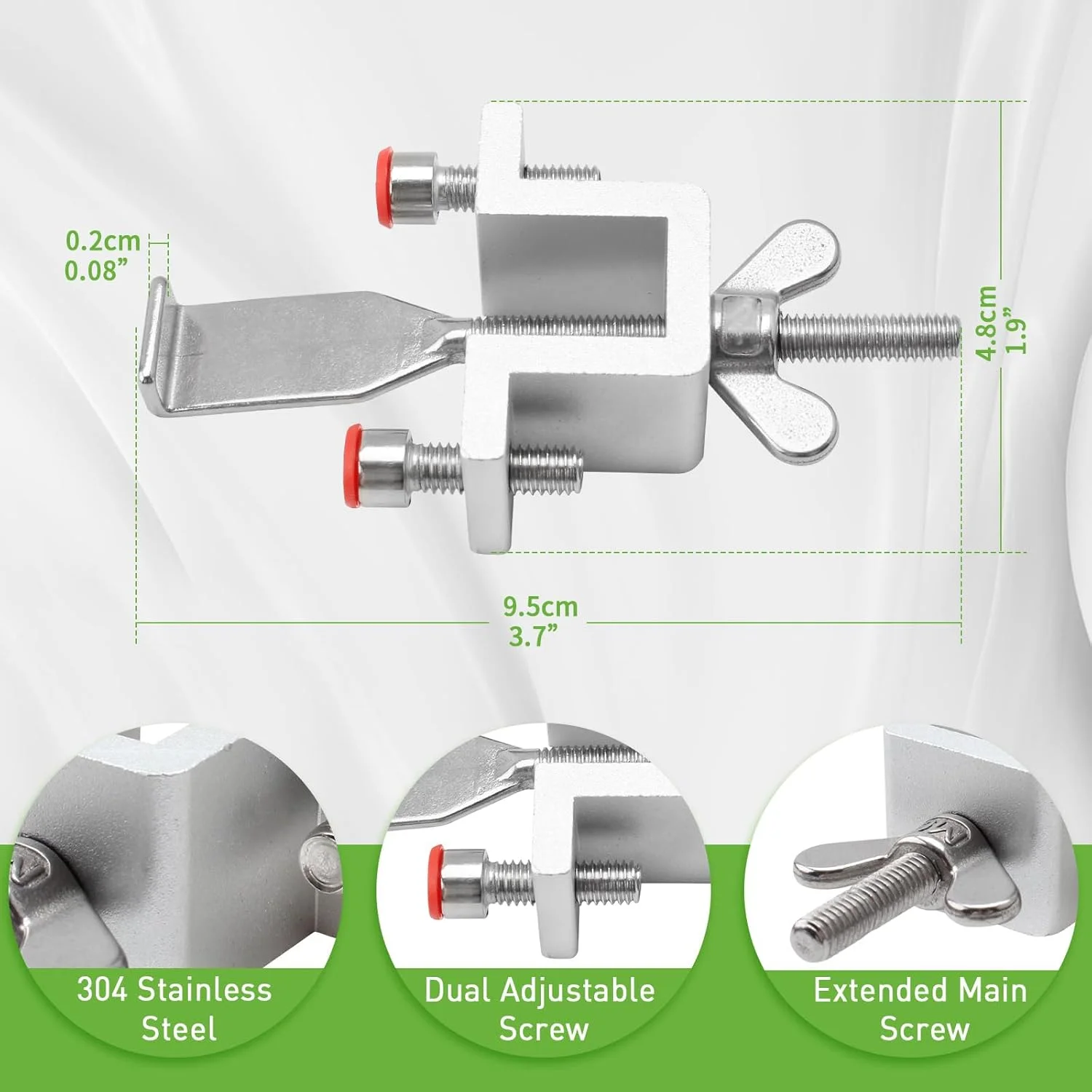 قفل درب قابل حمل ریان، قفل امنیتی مسافرتی هتل، قفل های امنیتی درب از داخل برای اتاق خواب آپارتمان هتل (نقره ای)