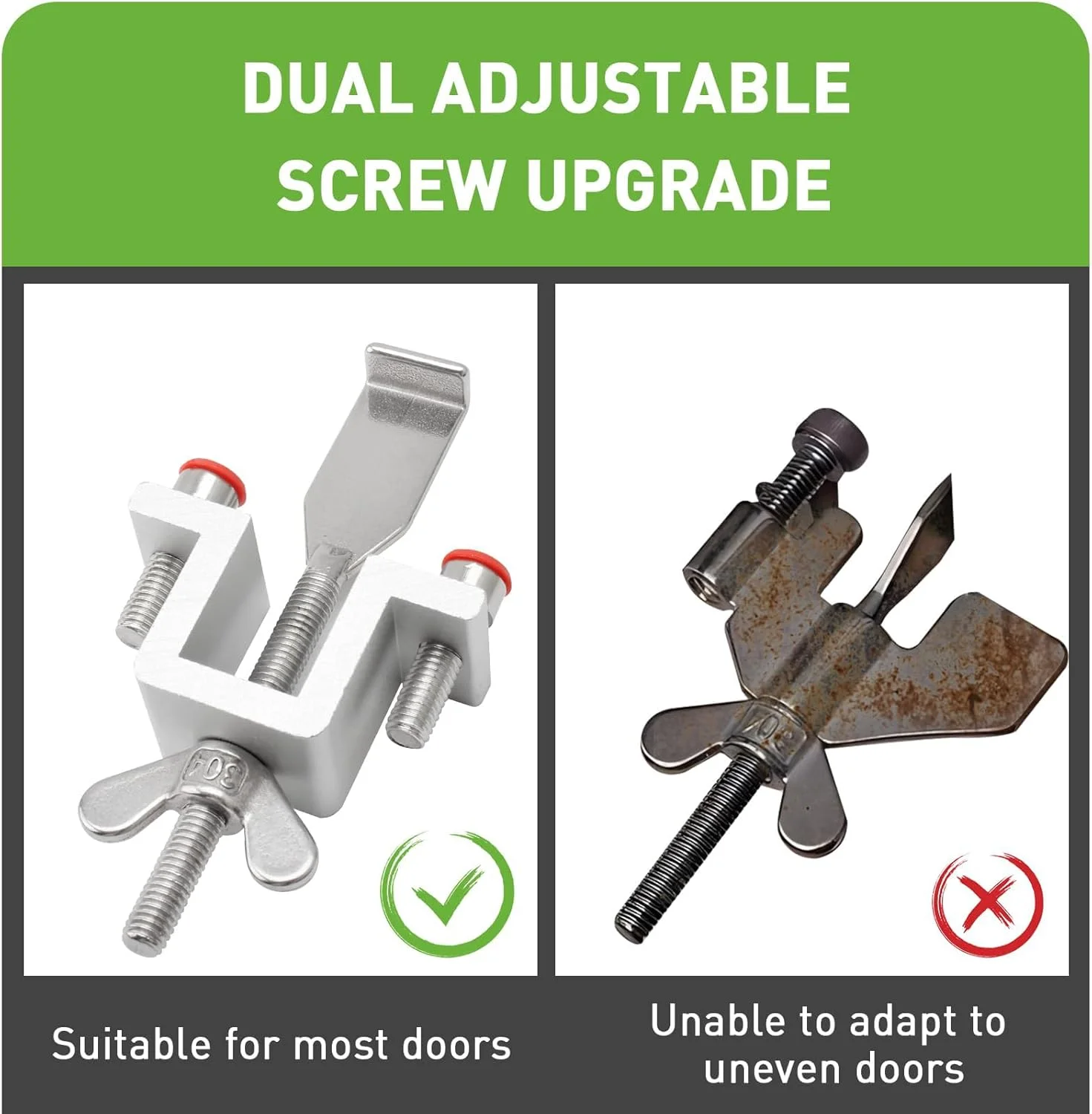 قفل درب قابل حمل ریان، قفل امنیتی مسافرتی هتل، قفل های امنیتی درب از داخل برای اتاق خواب آپارتمان هتل (نقره ای)