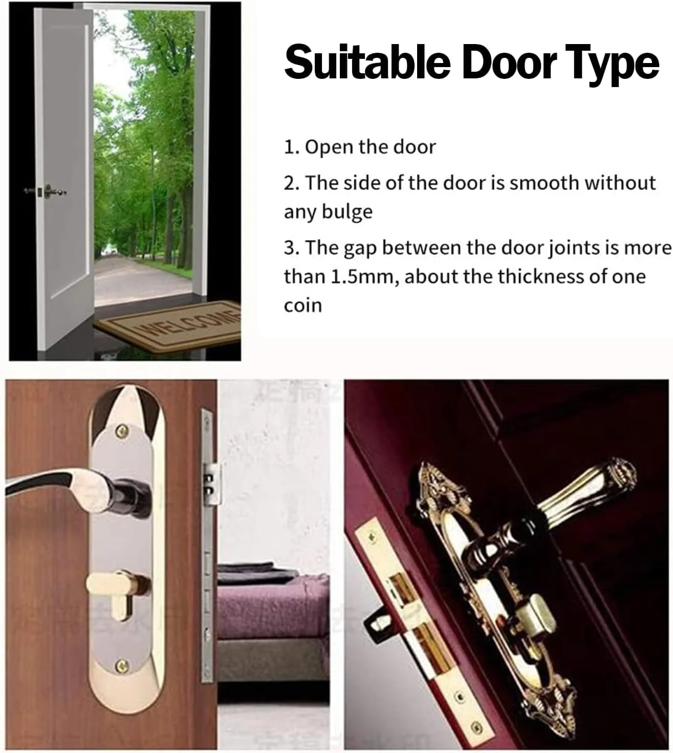 قفل درب قابل حمل X spring، قفل درب مسافرتی، قفل درب هتل بدون نیاز به سوراخکاری، قفل درب امنیتی هتل، ایمنی و حریم خصوصی بیشتر قفل درب آپارتمان برای مسافرت، خانه، هتل، مدرسه