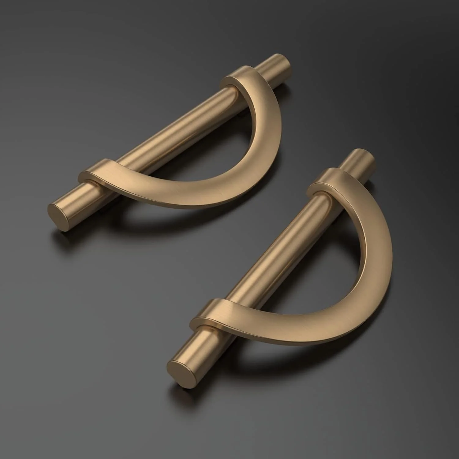 دستگیره کابینت KASTWAVE رنگ شامپاینی برنزی، بسته 4 عددی - فاصله مرکز سوراخ 96 میلی متر - دستگیره های کابینت آشپزخانه برای کمد و کشو - سخت افزار شیک برای کابینت های آشپزخانه