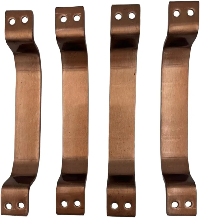 دستگیره کابینت مدرن، روکش مسی عتیقه، بسته 4 عددی، طول 6 سانتی متر