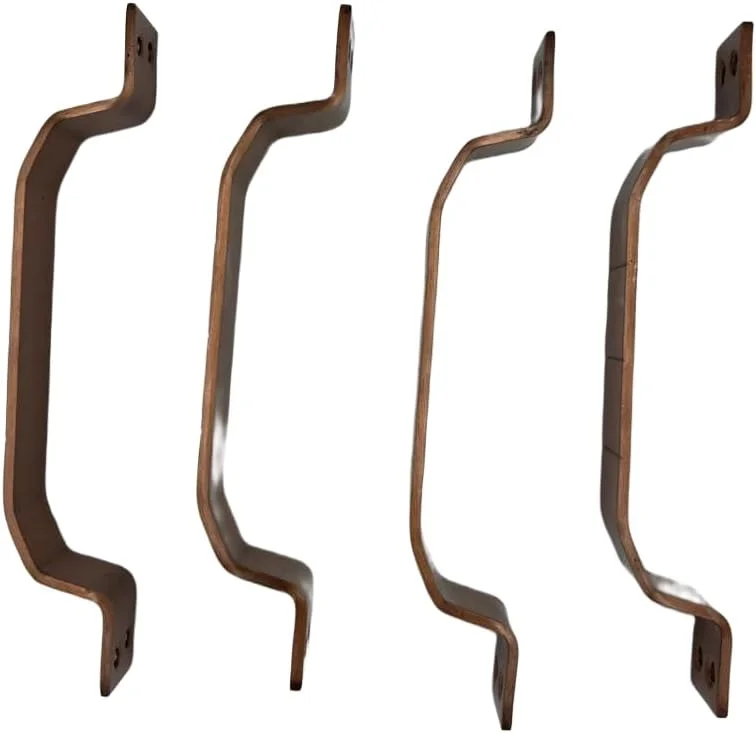 دستگیره کابینت مدرن، روکش مسی عتیقه، بسته 4 عددی، طول 6 سانتی متر