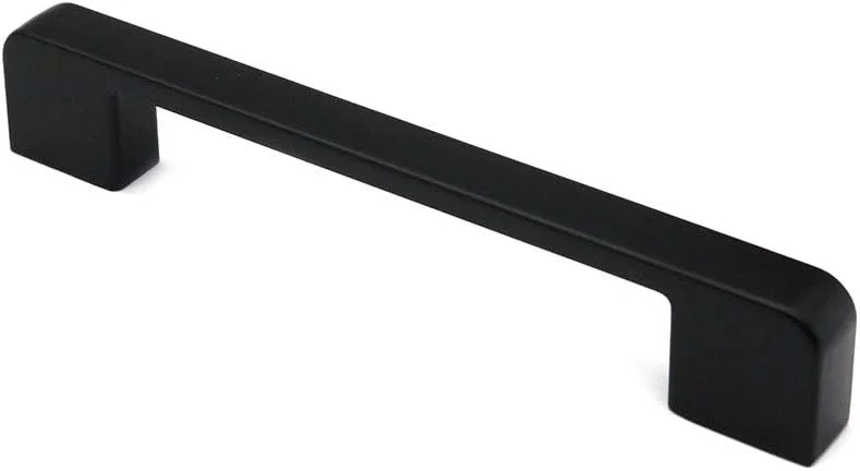 مجموعه 10 عددی دستگیره و کشو کابینت مشکی مات NUZAMAS، دستگیره های کشو مبلمان، آلیاژ روی، طول 137 میلی متر، دستگیره های میله ای کمد کابینت آشپزخانه، مرکز به مرکز 128 میلی متر