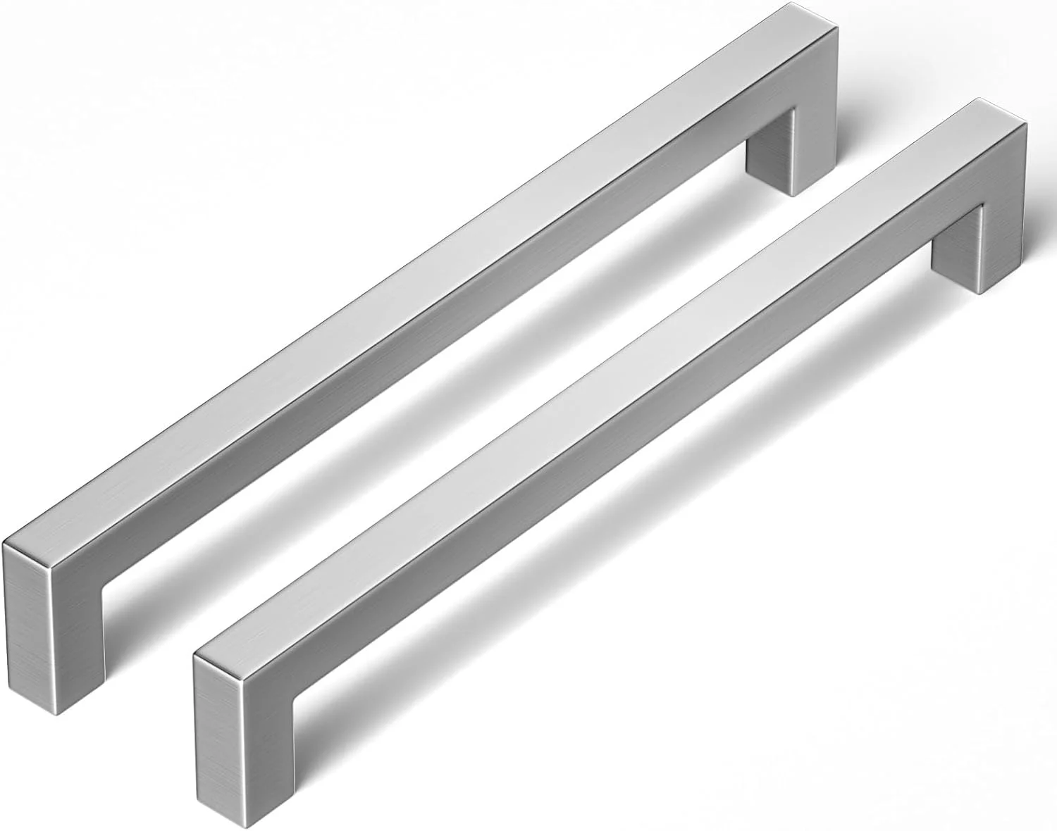 دستگیره کابینت آشپزخانه LONTAN بسته 10 عددی 160 میلی متر، دستگیره درب کمد، دستگیره کشو استیل ضد زنگ نیکل برس خورده مناسب برای حمام، اتاق خواب، اتاق نشیمن