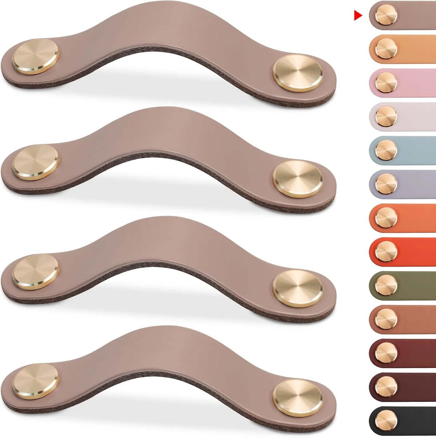 لره اتی بسته 4 عددی دستگیره چرمی برای مبلمان، دستگیره کابینت، دستگیره مبلمان گوشتی، دستگیره کشو، دستگیره مبلمان مدرن، دستگیره کابینت برای کابینت آشپزخانه، کمدهای، درب، دکوراسیون منزل (96