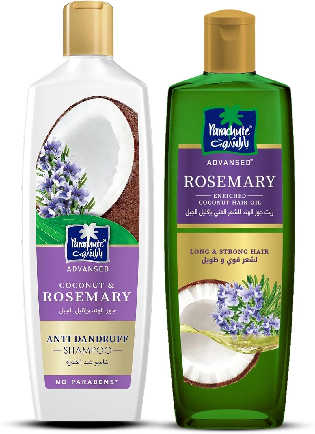 روغن نارگیل غنی شده با رزماری پاراشوت ادونسد برای موهای بلندتر و قوی تر 300 میلی لیتر + شامپو ضد شوره نارگیل و رزماری پاراشوت ادونسد 340 میلی لیتر روغن نارگیل غنی شده با رزماری پاراشوت ادونسد برای موهای بلندتر و قوی تر 300 میلی لیتر + شامپو ضد شوره نارگیل و رزماری پاراشوت ادونسد 340 میلی لیتر