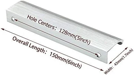 دستگیره کابینت آشپزخانه LONTAN بسته 20 عددی، دستگیره کشو 128 میلی متری، دستگیره کمد، دستگیره درب کمد، دستگیره درب کمد دیواری، دستگیره مخفی آلیاژ آلومینیوم