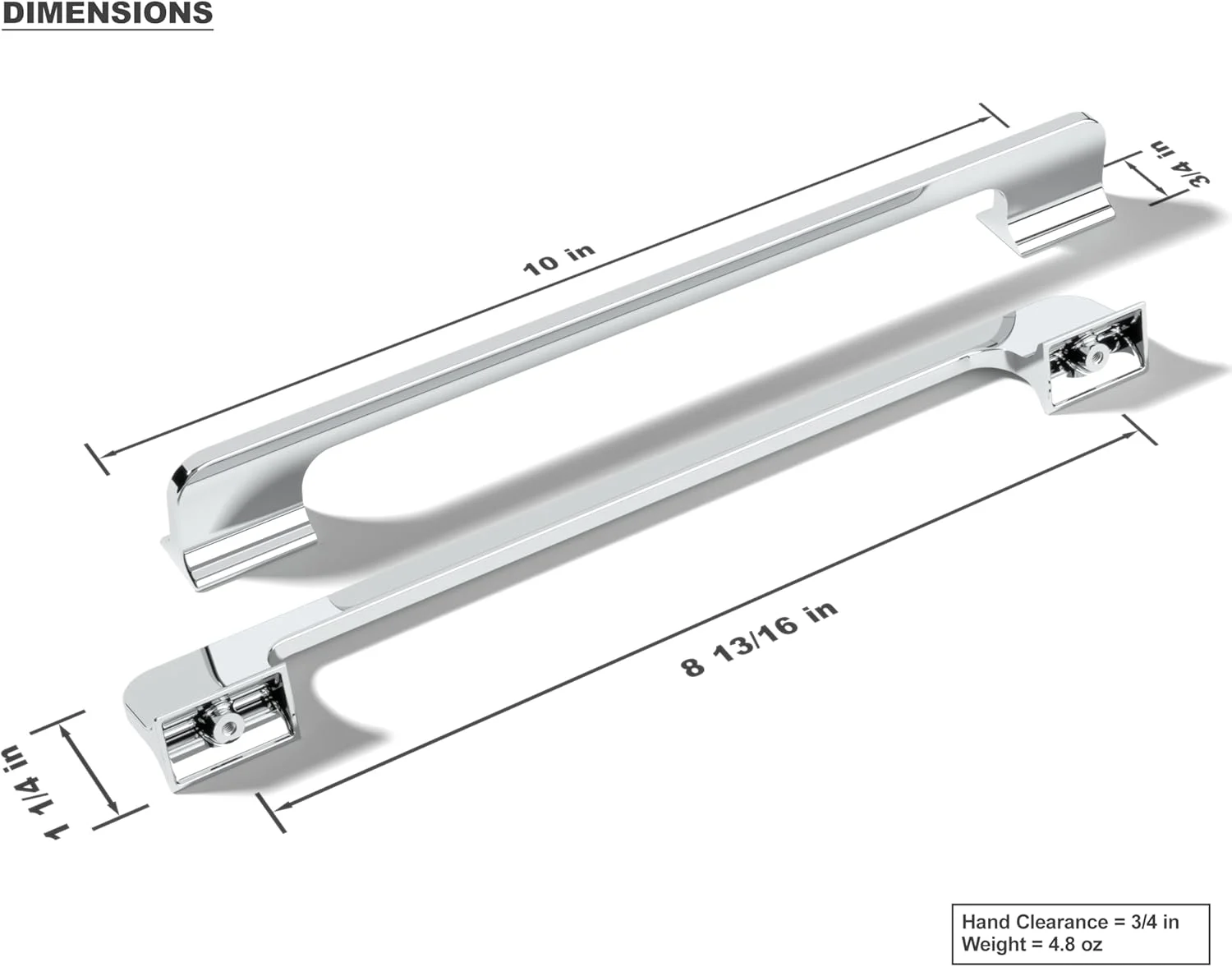 مونتی هاردور | یک عدد دستگیره کابینت کروم براق 22.3 سانتی متری فاصله مرکز سوراخ | دستگیره کشو دکوراسیون منزل حمام کابینت | دستگیره کابینت آشپزخانه فلزی استیل ضد زنگ | مجموعه توگانو