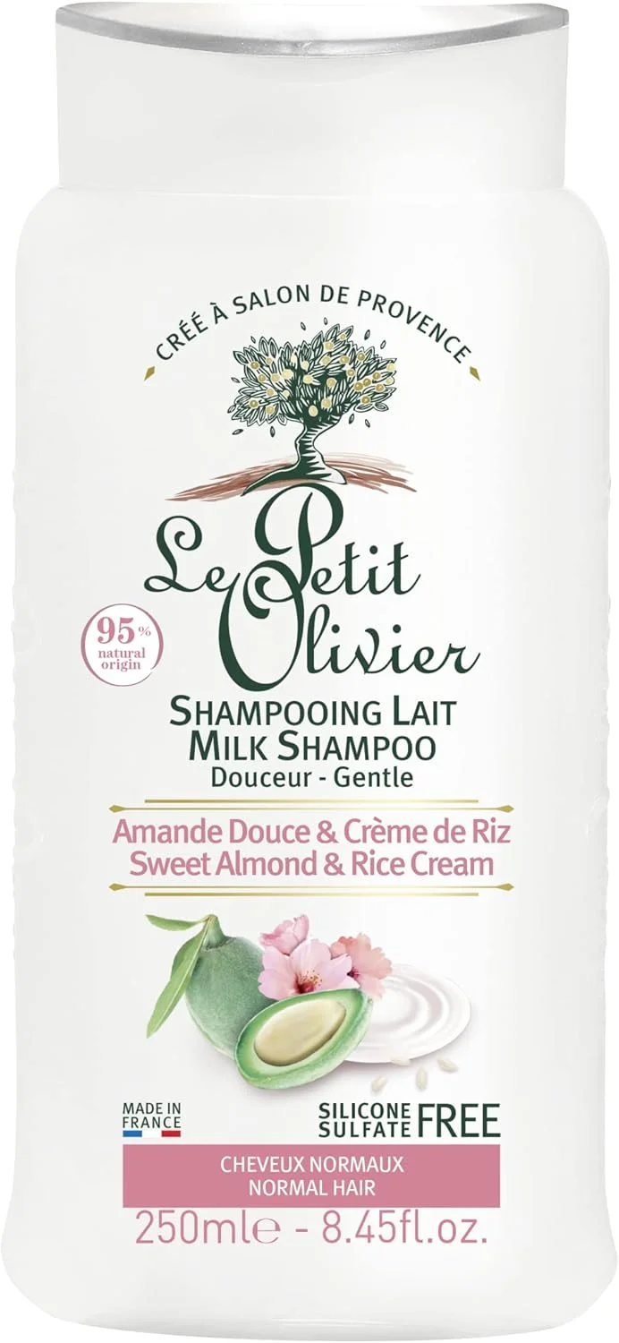شامپو شیر بادام شیرین و کرم برنج Le Petit Olivier - موهای معمولی، 250 میلی لیتر شامپو شیر بادام شیرین و کرم برنج Le Petit Olivier - موهای معمولی، 250 میلی لیتر
