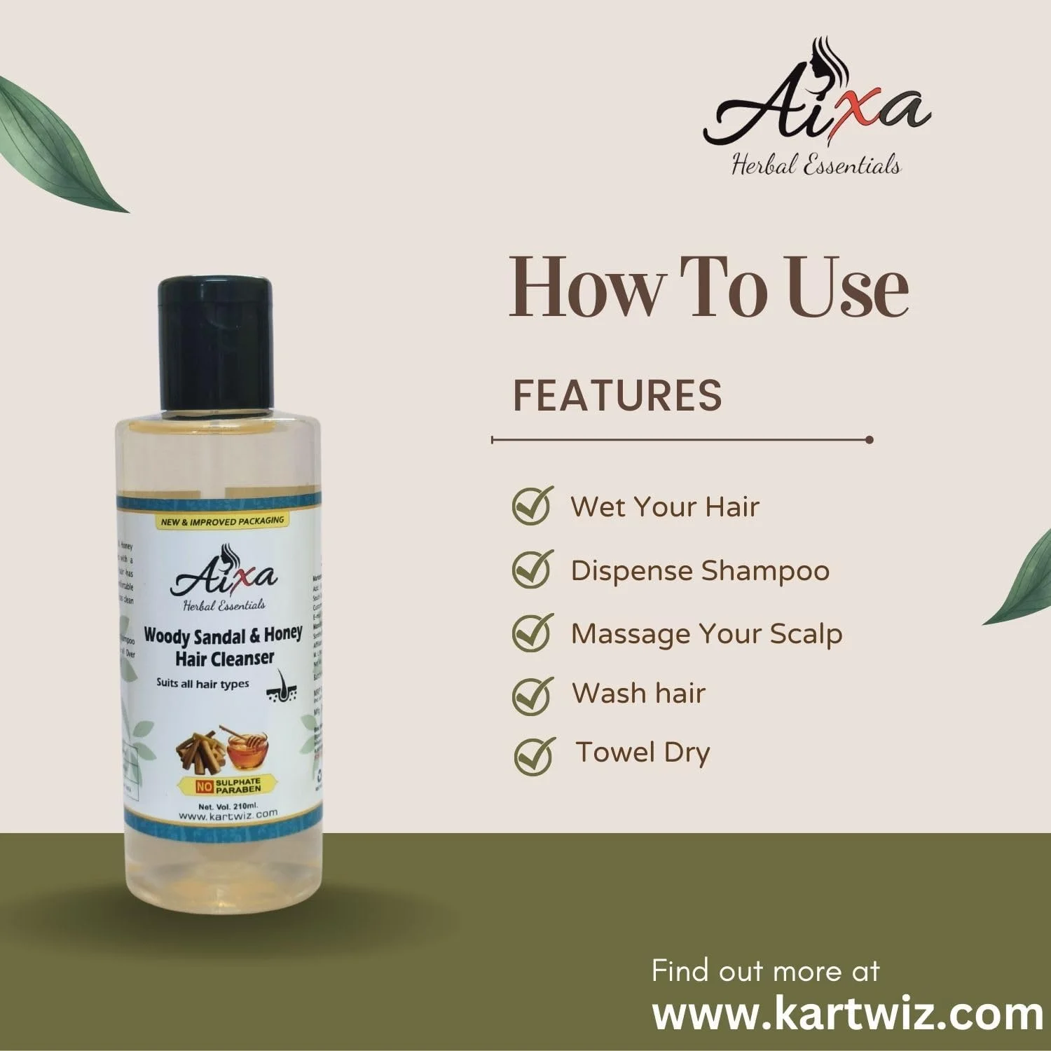 شامپو گیاهی چوبی صندل و عسل خادی پارواتی گرامودیگ، بدون SLS و پارابن (برای موهای معمولی) ساخت هند، قرمز، 210 میلی لیتر، بسته 2 عددی