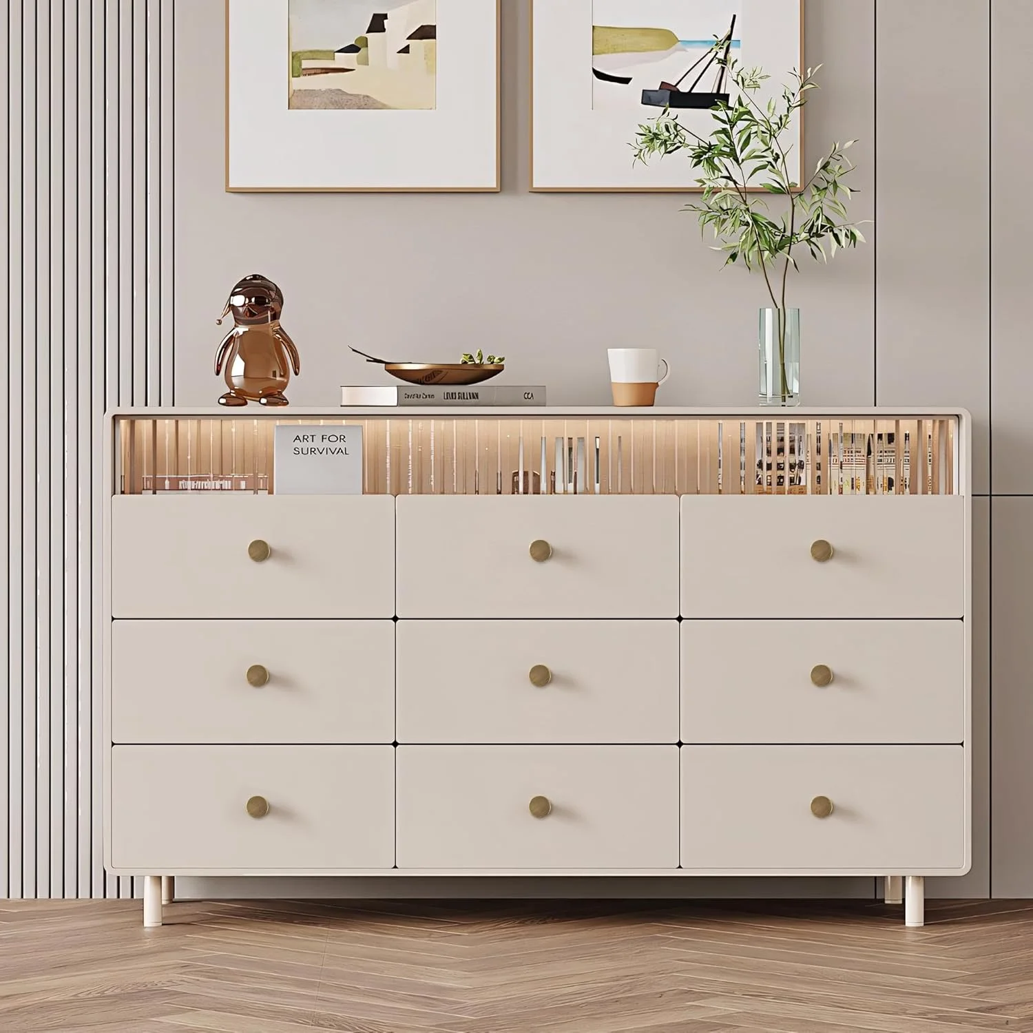 دستگیره کابینت آشپزخانه برنجی عتیقه Urnew، بسته 2 عددی، دستگیره های آجدار 1.1 اینچی برای کمد و کشوها، دستگیره های سخت افزاری مبلمان برای کمد لباس و درب کمد