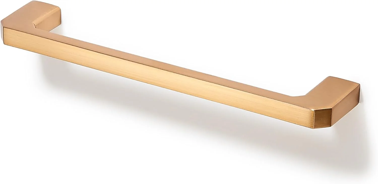 دستگیره کابینت مدرن TUNNY - دستگیره سخت افزاری مبلمان جامد برس خورده شامپاین مات فاصله پیچ 5 اینچ / 128 میلی متر (بسته 10 عددی) برای سخت افزار مبلمان کمد اتاق خواب کابینت آشپزخانه