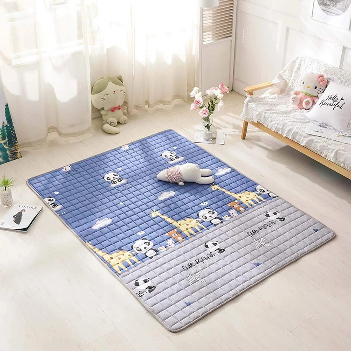 الکسو - تشک تاتامی، پد کف اتاق، زیرانداز ضد لغزش تاشو و قابل حمل فوتون، پد پنبه ای قابل شستشو یک نفره دو نفره (A, 150x200cm) الکسو - تشک تاتامی، پد کف اتاق، زیرانداز ضد لغزش تاشو و قابل حمل فوتون، پد پنبه ای قابل شستشو یک نفره دو نفره (A, 150x200cm)