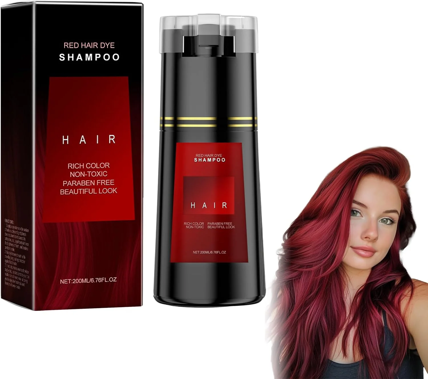 شامپو رنگ مو Zyngkp، شامپو رنگ موی طبیعی 200 میلی لیتری برای پوشش موهای سفید، ماندگاری طولانی و استفاده آسان، شامپو رنگ موی فوری مراقبت از مو، مناسب برای زنان و مردان (قرمز) شامپو رنگ مو Zyngkp، شامپو رنگ موی طبیعی 200 میلی لیتری برای پوشش موهای سفید، ماندگاری طولانی و استفاده آسان، شامپو رنگ موی فوری مراقبت از مو، مناسب برای زنان و مردان (قرمز)