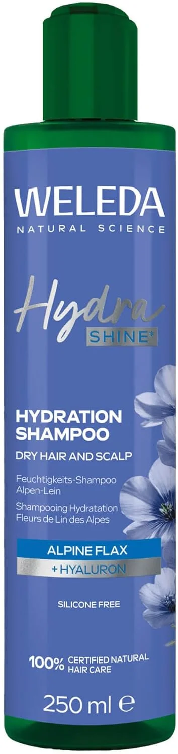 شامپو مرطوب کننده و درخشان کننده موهای وله دا Bio Hydra Shine حاوی اسید هیالورونیک و رایحه میوه ای گلی برای موهای درخشان - شامپو مراقبت از موی طبیعی بدون سیلیکون برای موهای معمولی/خشک (وگان، 250 میلی لیتر)