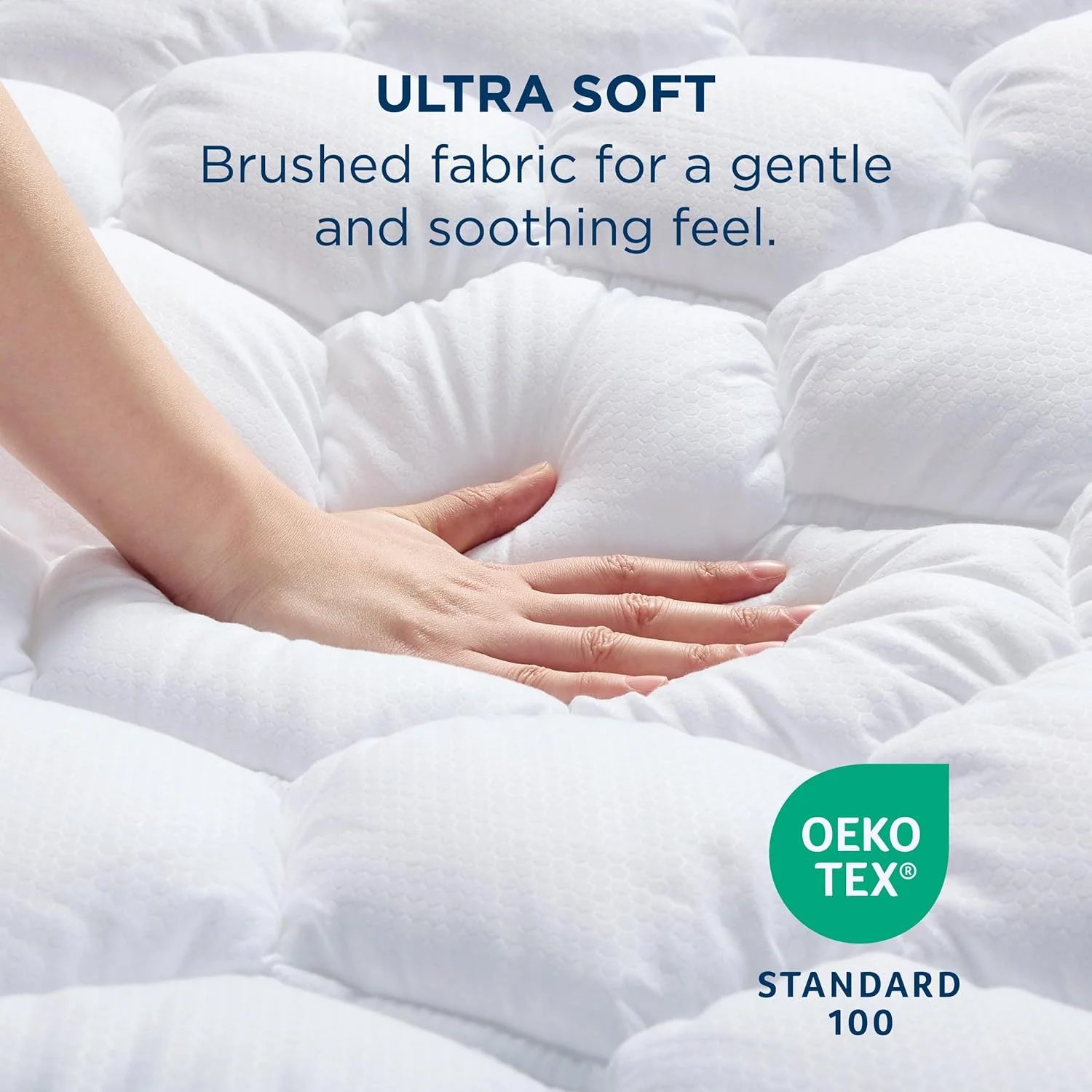 محافظ تشک نرم و لطیف Bedsure سایز Queen، روکش تشک با لایه اضافه و طرح دار، محافظ تشک کش دار با جیب عمیق مناسب تشک های 8 تا 21 اینچ، رویه تنفس پذیر و نرم، سفید، 60x80 اینچ محافظ تشک نرم و لطیف Bedsure سایز Queen، روکش تشک با لایه اضافه و طرح دار، محافظ تشک کش دار با جیب عمیق مناسب تشک های 8 تا 21 اینچ، رویه تنفس پذیر و نرم، سفید، 60x80 اینچ