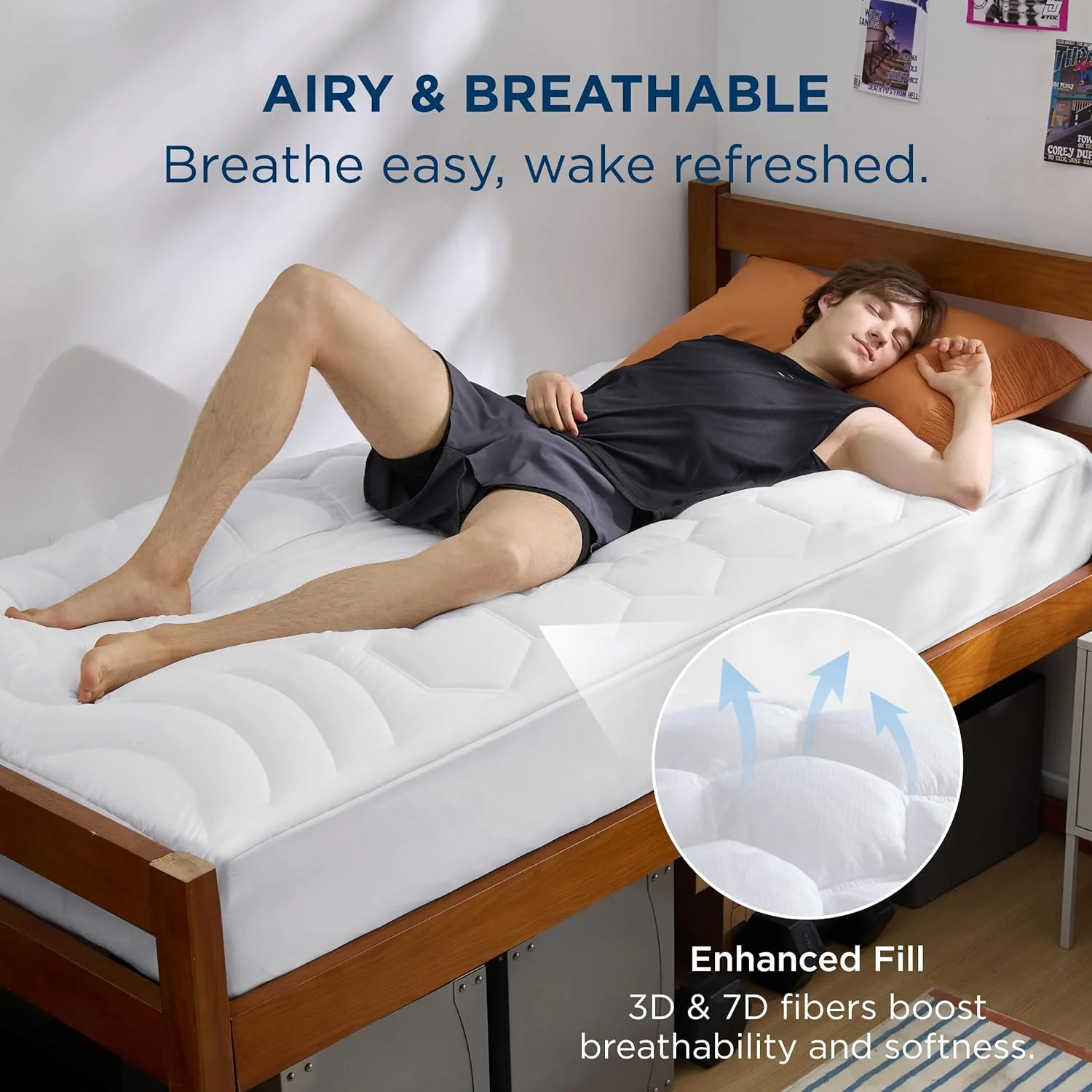 محافظ تشک تخت خواب Bedsure سایز Twin XL - رویه نرم تشک برای لوازم ضروری خوابگاه دانشجویی، محافظ تشک لحافی کش دار Twin Extra Long با جیب عمیق مناسب برای تشک های 8 تا 21 اینچ، سفید، 99x203 سانتی متر محافظ تشک تخت خواب Bedsure سایز Twin XL - رویه نرم تشک برای لوازم ضروری خوابگاه دانشجویی، محافظ تشک لحافی کش دار Twin Extra Long با جیب عمیق مناسب برای تشک های 8 تا 21 اینچ، سفید، 99x203 سانتی متر