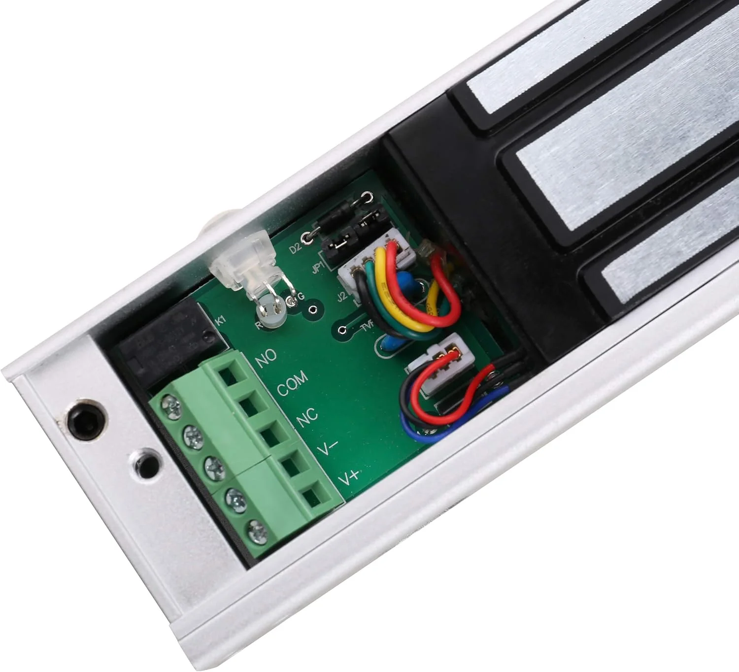 قفل مغناطیسی برقی UHPPOTE با نیروی نگهداری 280 کیلوگرم به همراه براکت ZL برای درب های بازشو به داخل