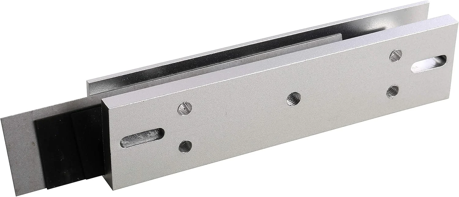 براکت U شکل آلیاژ آلومینیوم UHPPOTE برای قفل مغناطیسی 600 پوندی درب شیشه ای بدون قاب