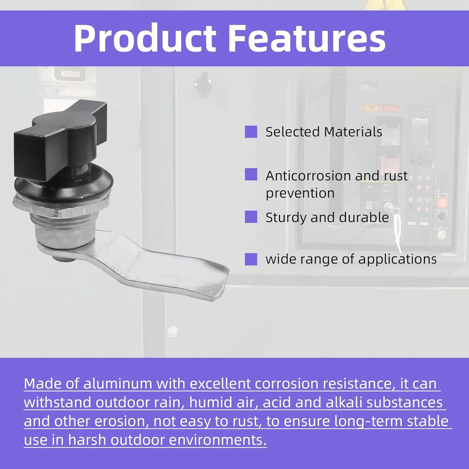 قفل کم اهرمی با عملکرد انگشتی (بسته 6 عددی) - قفل T شکل سنگین برای درب های جایگزین کابینت، نصب آسان و قفل ایمن، مناسب برای جعبه ابزار، کابینت و مبلمان