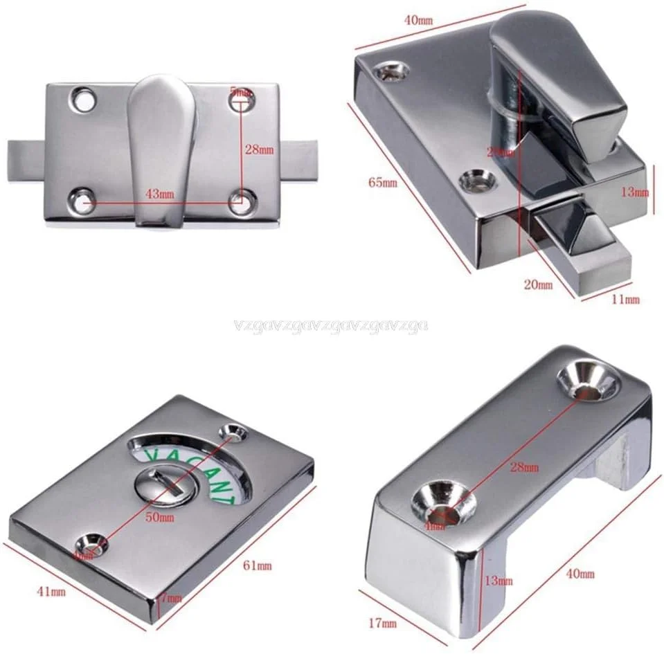 قفل درب توالت، حمام و سرویس بهداشتی TECH-DIR با نشانگر وضعیت