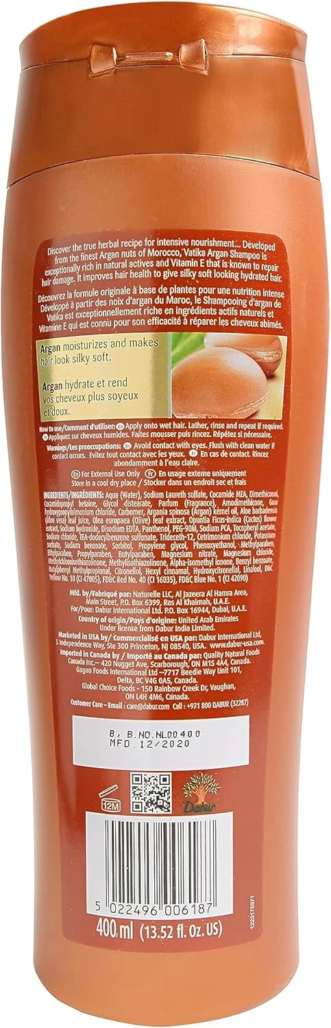 شامپو ضد شکنندگی آرگان مراکشی واتیکا نچرالز 400 میلی لیتر | موهای نرم و مرطوب | برای موهای خشک و غیر قابل کنترل شامپو ضد شکنندگی آرگان مراکشی واتیکا نچرالز 400 میلی لیتر | موهای نرم و مرطوب | برای موهای خشک و غیر قابل کنترل