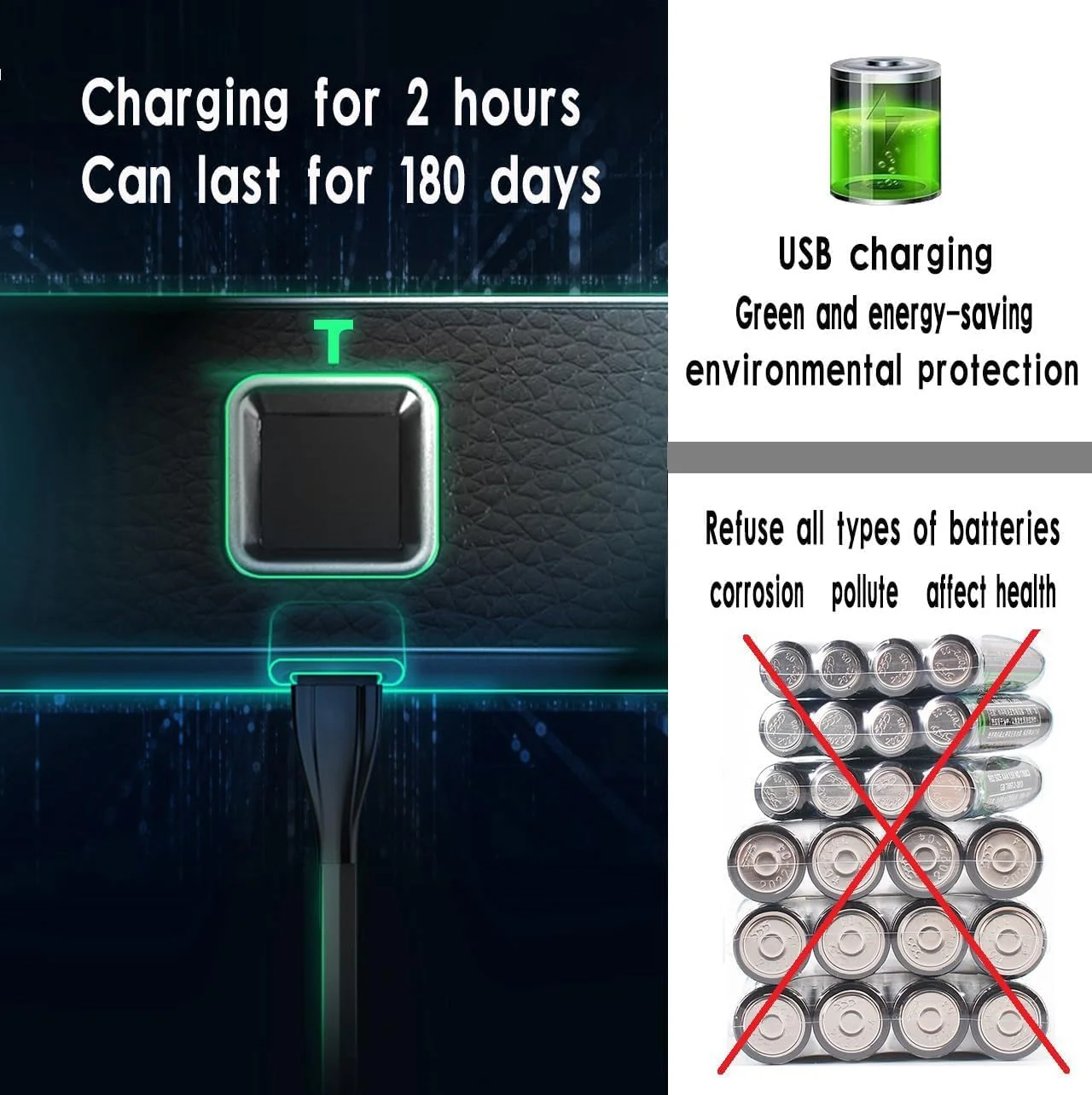 قفل کشوی اثر انگشتی TERRIFI، بیومتریک هوشمند با روکش چرمی - قفل کابینتی قابل شارژ، قفل مخفی بدون کلید برای کشوی پرونده، کمد لباس برای نگهداری اشیاء قیمتی و خصوصی، مناسب برای منزل یا محل کار و غیره (مشکی)