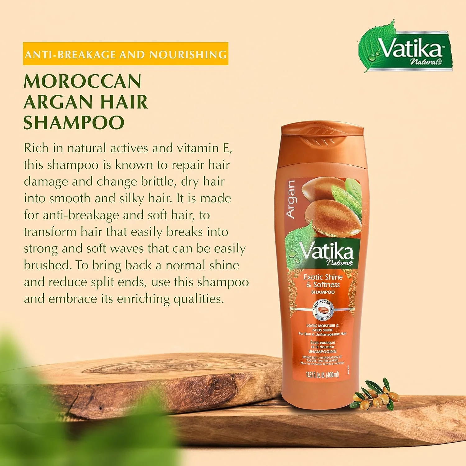 شامپو ضد شکنندگی آرگان مراکشی واتیکا نچرالز 400 میلی لیتر | موهای نرم و مرطوب | برای موهای خشک و غیر قابل کنترل شامپو ضد شکنندگی آرگان مراکشی واتیکا نچرالز 400 میلی لیتر | موهای نرم و مرطوب | برای موهای خشک و غیر قابل کنترل