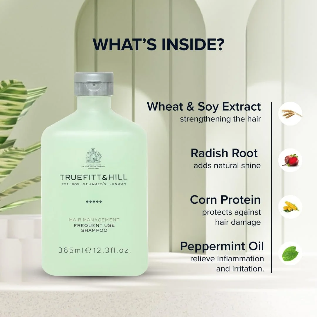 شامپو مصرف روزانه تروفیت اند هیل 365 میلی لیتر | مجموعه مدیریت ضروری مو برای آقایان | مناسب برای انواع مو شامپو مصرف روزانه تروفیت اند هیل 365 میلی لیتر | مجموعه مدیریت ضروری مو برای آقایان | مناسب برای انواع مو