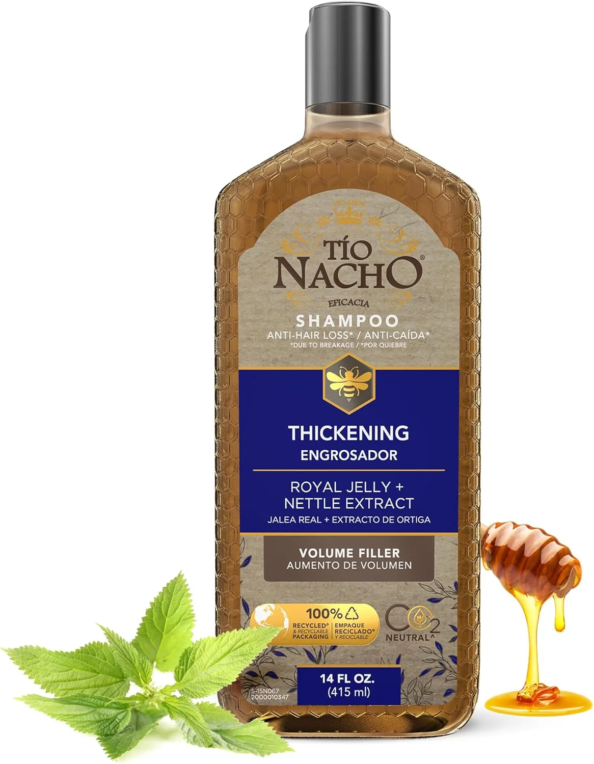 شامپو حجم دهنده و پرپشت کننده مو Tio Nacho ضد ریزش مو با ژل رویال و رزماری، مراقبت از مو برای افزایش حجم و ضخامت، 414 میلی لیتر شامپو حجم دهنده و پرپشت کننده مو Tio Nacho ضد ریزش مو با ژل رویال و رزماری، مراقبت از مو برای افزایش حجم و ضخامت، 414 میلی لیتر