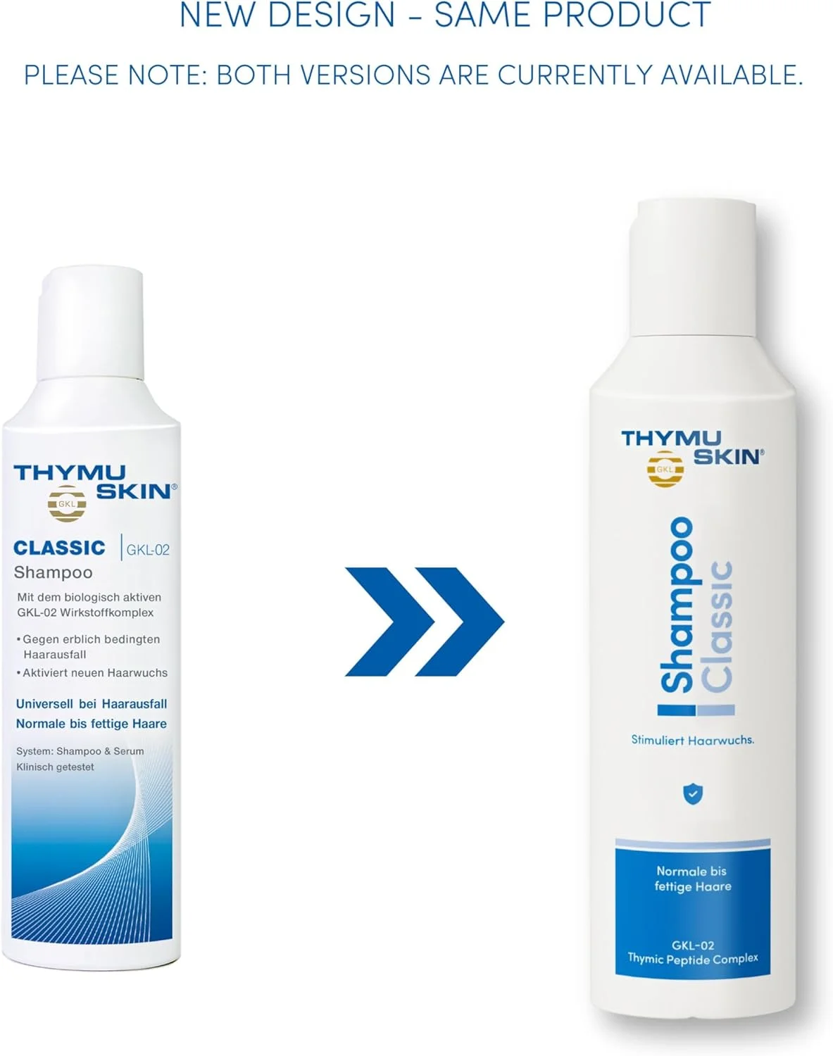 شامپو کلاسیک تایموسکین - فرمول ضخیم کننده و رشد مجدد مو برای آقایان و بانوان، برای موهای معمولی/چرب، پپتید ثبت شده GKL-02، فرمول آلمانی برای نازک شدن مو و ریزش مو - 200 میلی لیتر - 60 روز