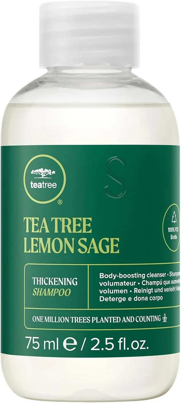 شامپو ضخیم کننده مو با عصاره درخت چای، لیمو و مریم گلی، حجم دهنده و تقویت کننده موهای نازک، 74 میلی لیتر شامپو ضخیم کننده مو با عصاره درخت چای، لیمو و مریم گلی، حجم دهنده و تقویت کننده موهای نازک، 74 میلی لیتر