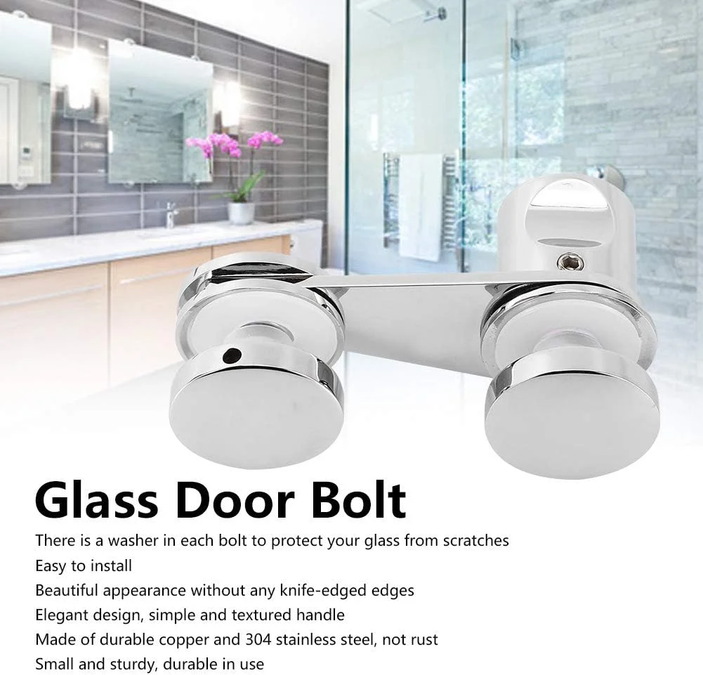 قفل درب شیشه ای حمام Lybunair مناسب برای اتاق دوش، منزل و محل کار