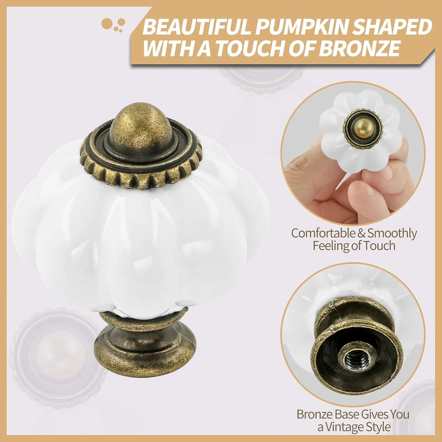 دستگیره های کدو تنبل سفید Zernmiarder، بسته 12 عددی، دستگیره های سرامیکی کابینت، دستگیره های کشو طرح قدیمی - دستگیره های عتیقه کمد با پیچ برای کشو کمد، کابینت و پروژه های DIY خانگی دستگیره های کدو تنبل سفید Zernmiarder، بسته 12 عددی، دستگیره های سرامیکی کابینت، دستگیره های کشو طرح قدیمی - دستگیره های عتیقه کمد با پیچ برای کشو کمد، کابینت و پروژه های DIY خانگی