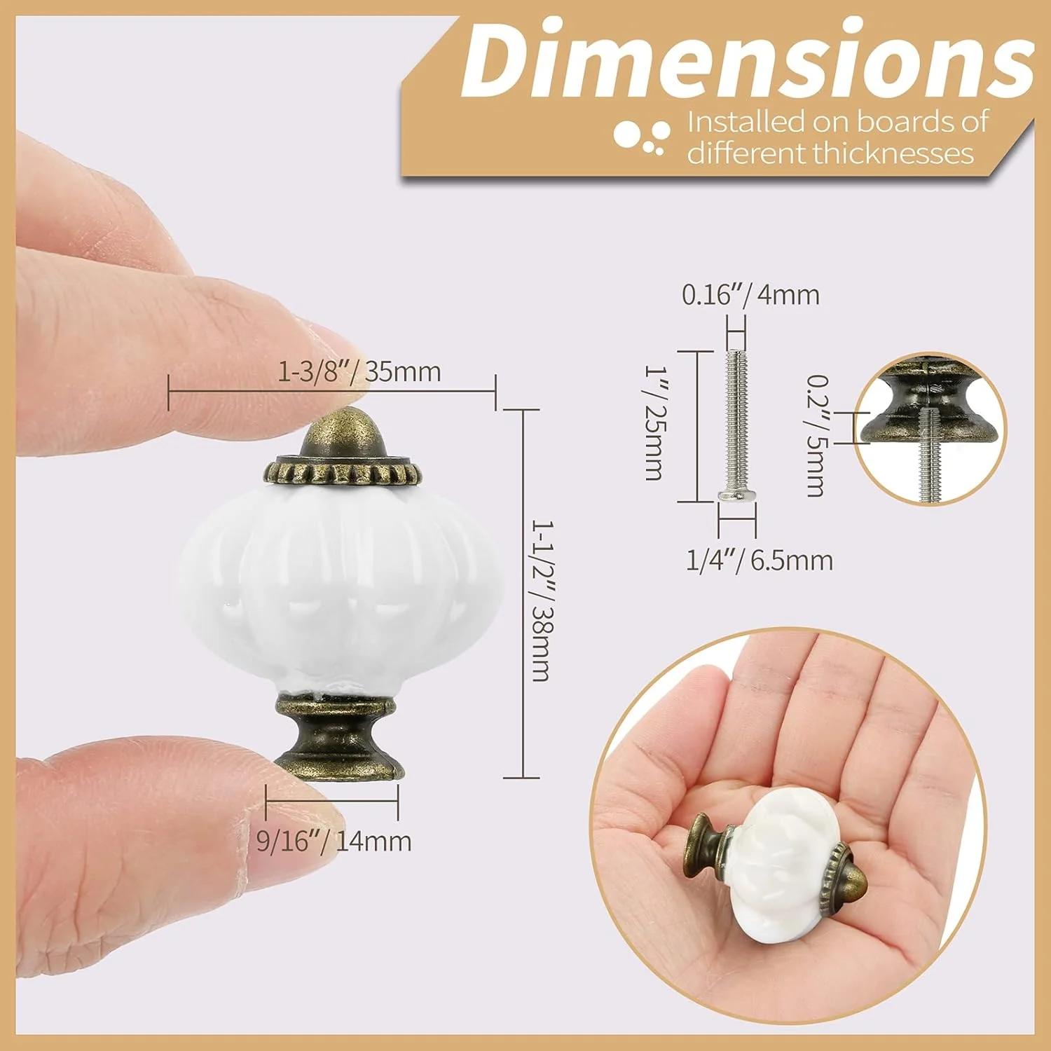 دستگیره های کدو تنبل سفید Zernmiarder، بسته 12 عددی، دستگیره های سرامیکی کابینت، دستگیره های کشو طرح قدیمی - دستگیره های عتیقه کمد با پیچ برای کشو کمد، کابینت و پروژه های DIY خانگی دستگیره های کدو تنبل سفید Zernmiarder، بسته 12 عددی، دستگیره های سرامیکی کابینت، دستگیره های کشو طرح قدیمی - دستگیره های عتیقه کمد با پیچ برای کشو کمد، کابینت و پروژه های DIY خانگی