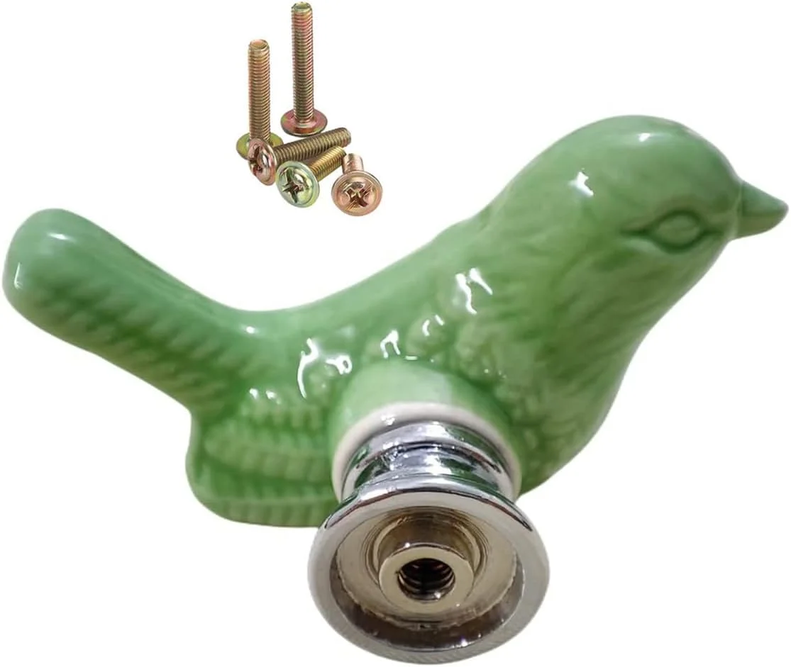 وانیانمو، دستگیره درب کابینت طرح پرنده سبز زیبا، 4 عددی، دستگیره سرامیکی کشو به همراه پیچ های نصب، دستگیره کشویی کمد طرح قدیمی وانیانمو، دستگیره درب کابینت طرح پرنده سبز زیبا، 4 عددی، دستگیره سرامیکی کشو به همراه پیچ های نصب، دستگیره کشویی کمد طرح قدیمی